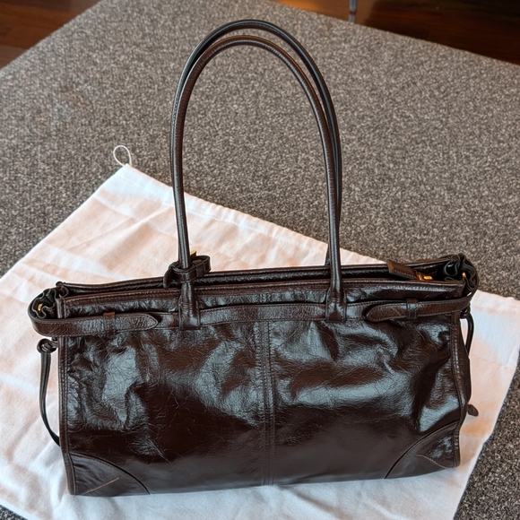 NWT Prada Large Leather Handbag Shoulder Bag - Picture 5 of 8